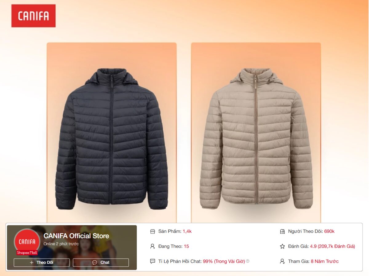 Áo khoác nam của CANIFA