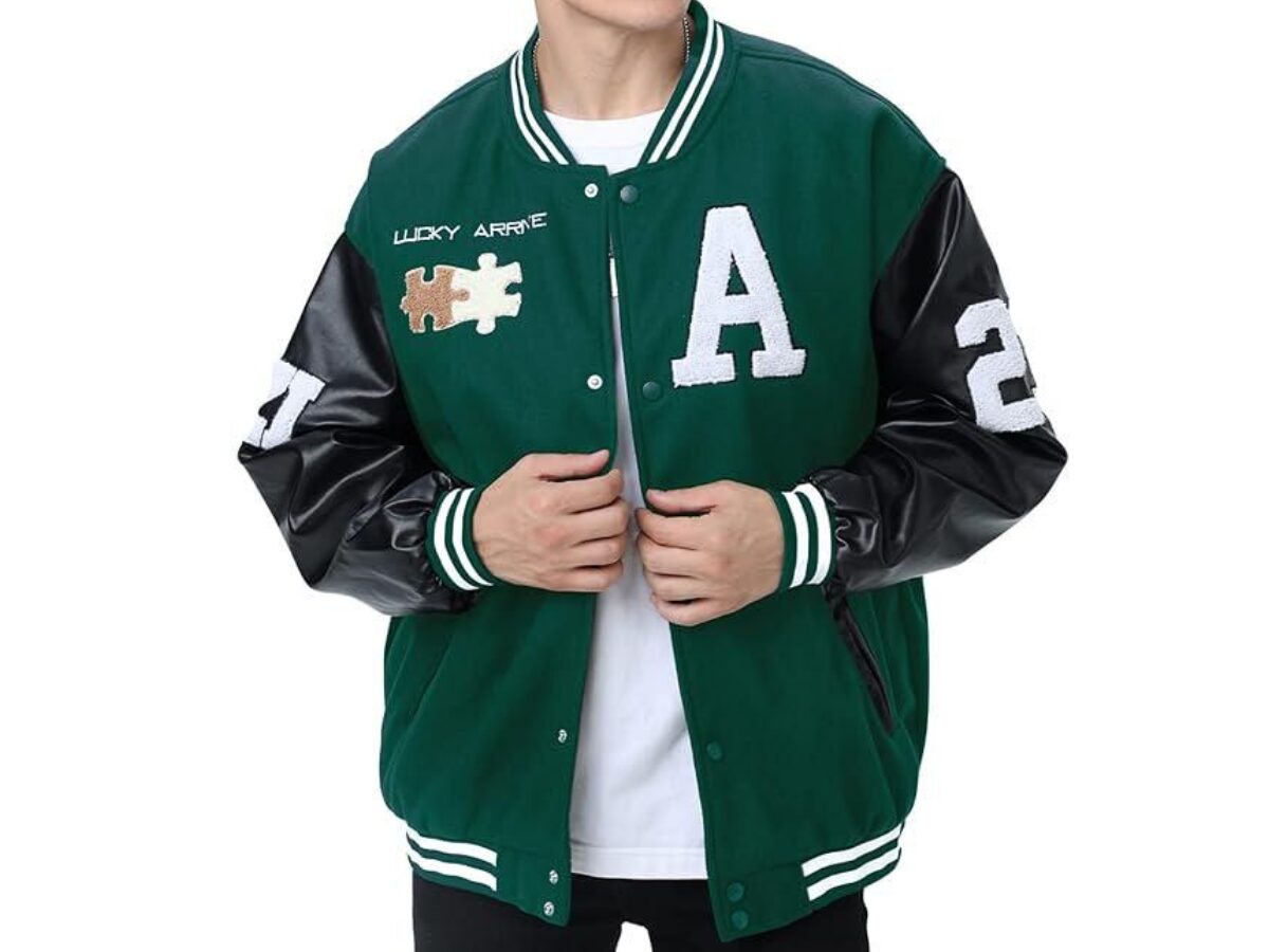 Áo Khoác Bóng Chày Tay Da
