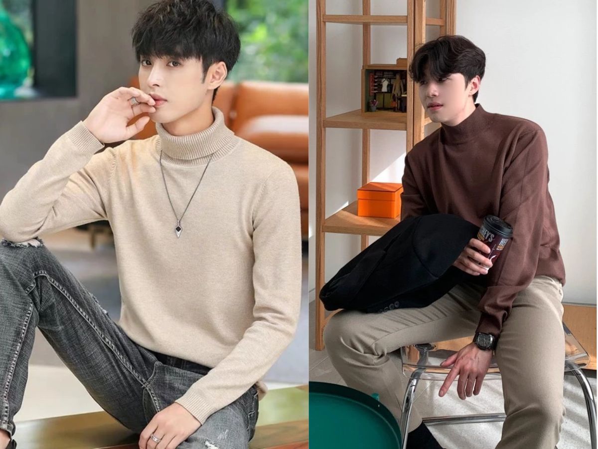 Áo len cổ lọ ôm body phong cách Hàn Quốc, dễ dàng layer cùng blazer