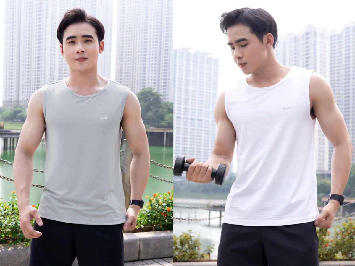 Áo ba lỗ nam Guzado tanktop thể thao khỏe khắn,rộng rãi thoáng mát
