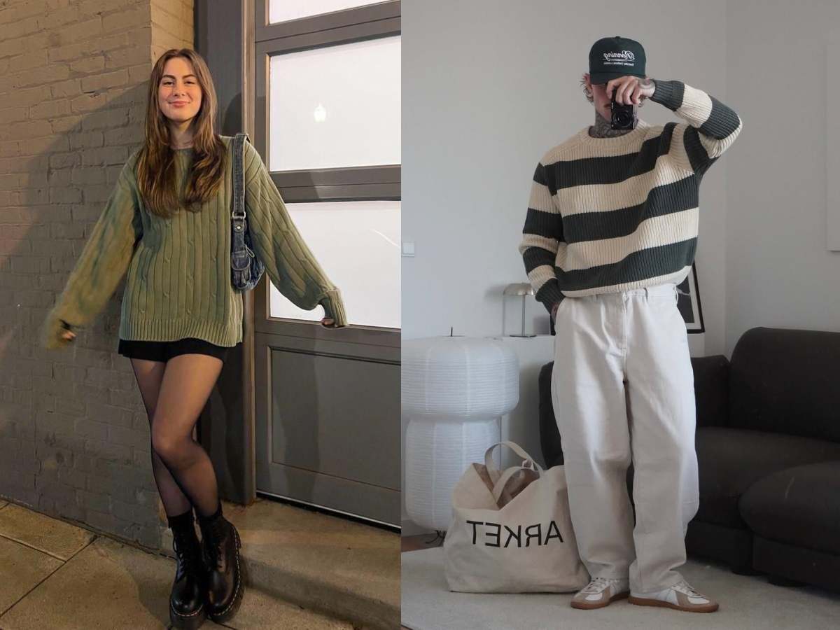 Áo sweater phối đồ đa dạng phong cách cho nam và nữ