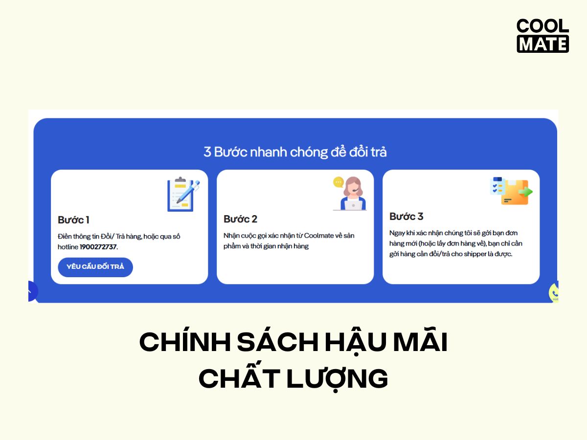 Hoàn toàn yên tâm với chính sách đổi trả của Coolmate