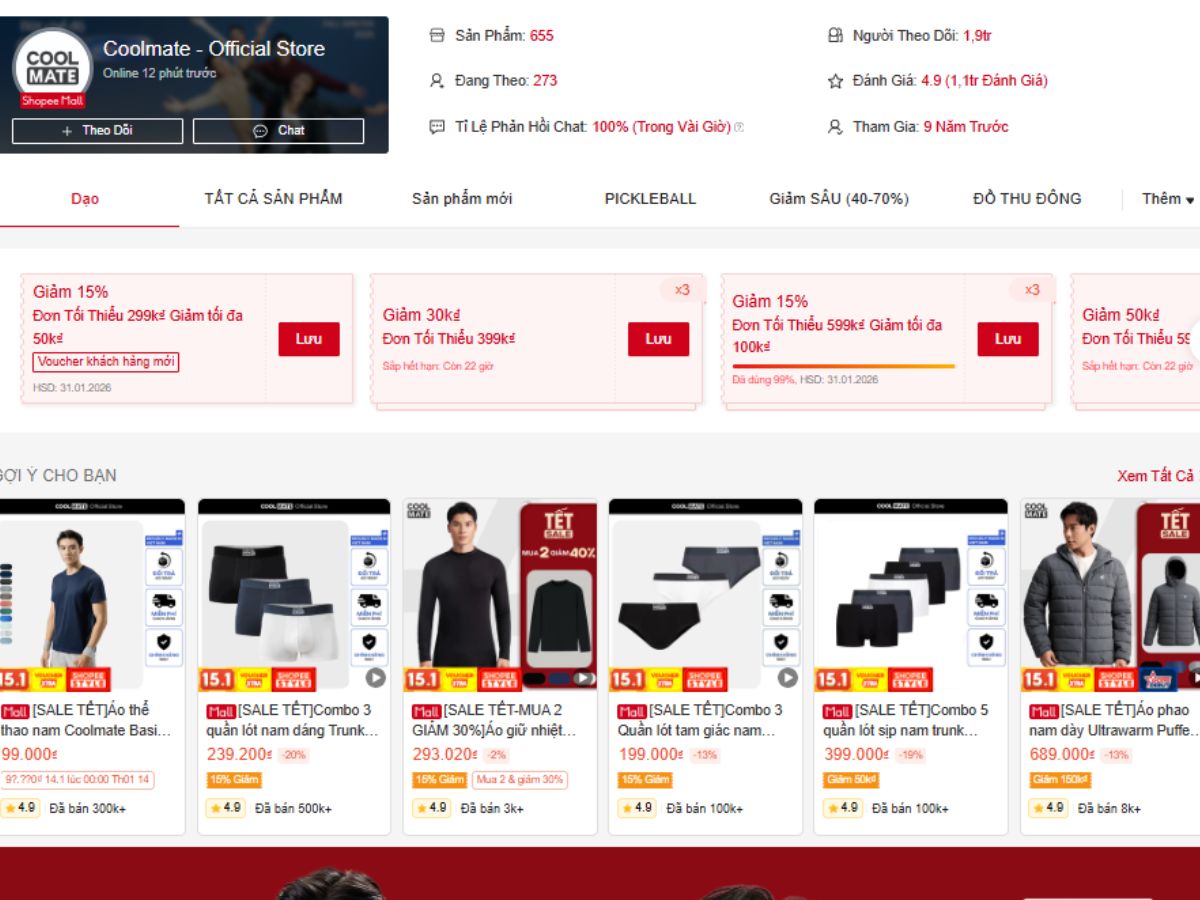 Coolmate Official Store áo khoác nam chất lượng, chính sách cực đỉnh