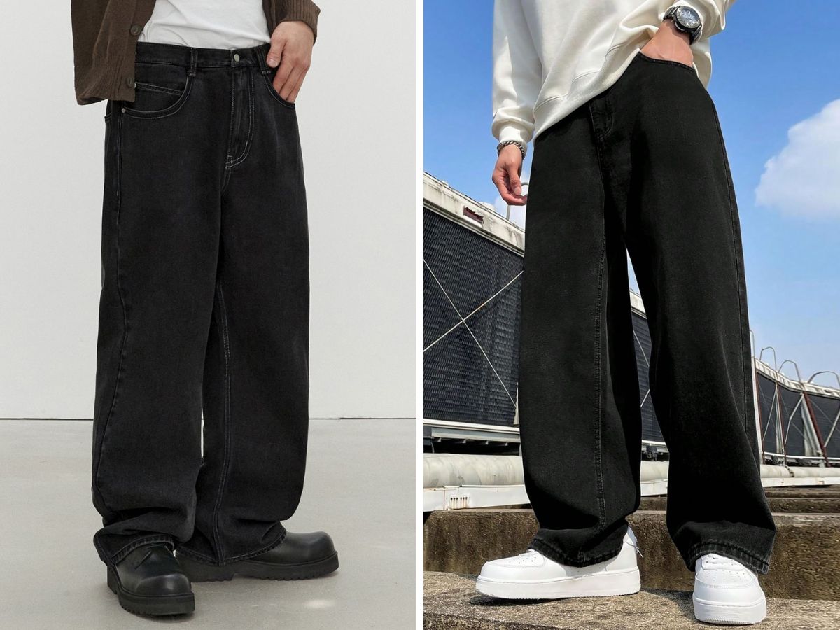 Nên chọn kiểu giày phù hợp từng loại quần jean nam đen