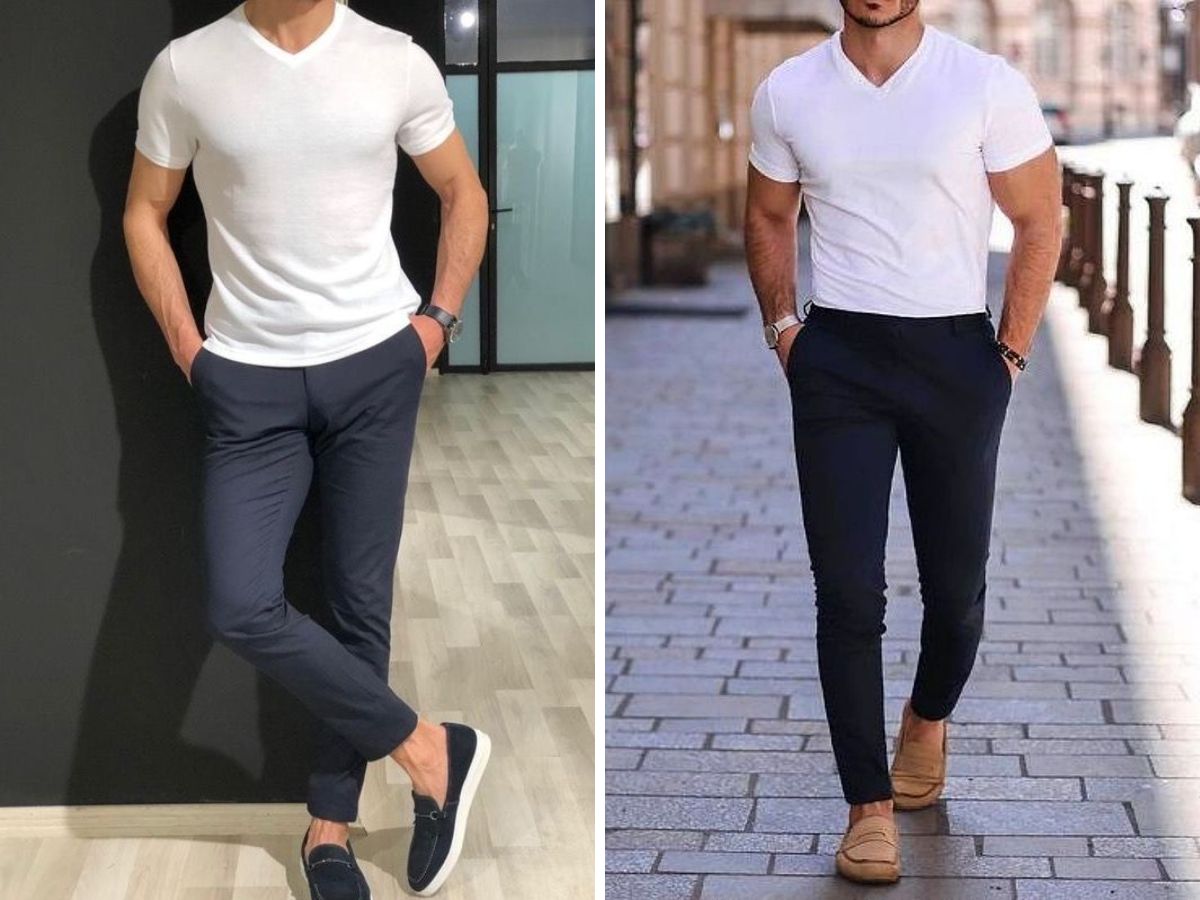 Dòng áo cổ tim khá kén dáng người