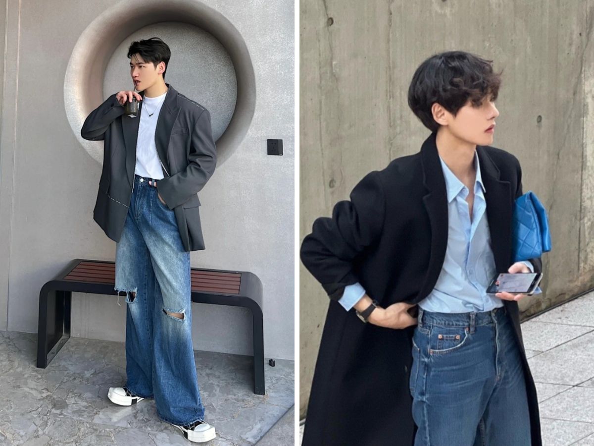 Trẻ trung và năng động với Blazer dáng dài + quần jeans