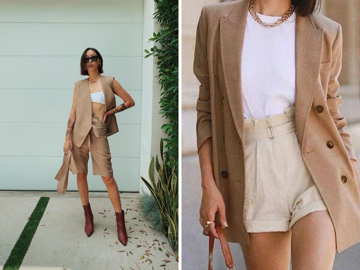 Cá tính và phá cách với Blazer dáng dài + quần short/bermuda