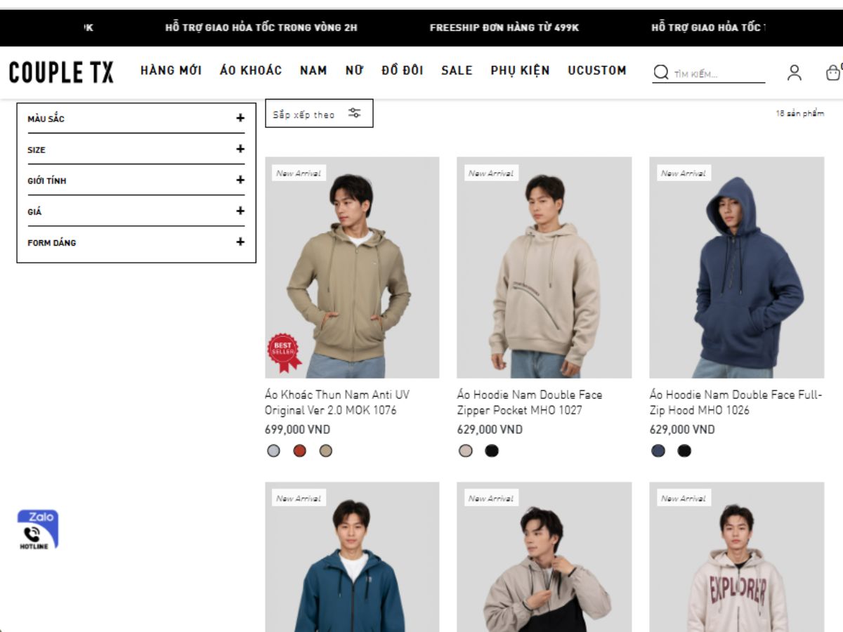 Couple TX là local brand mạnh về phong cách trẻ trung, năng động với thế hệ Gen Z