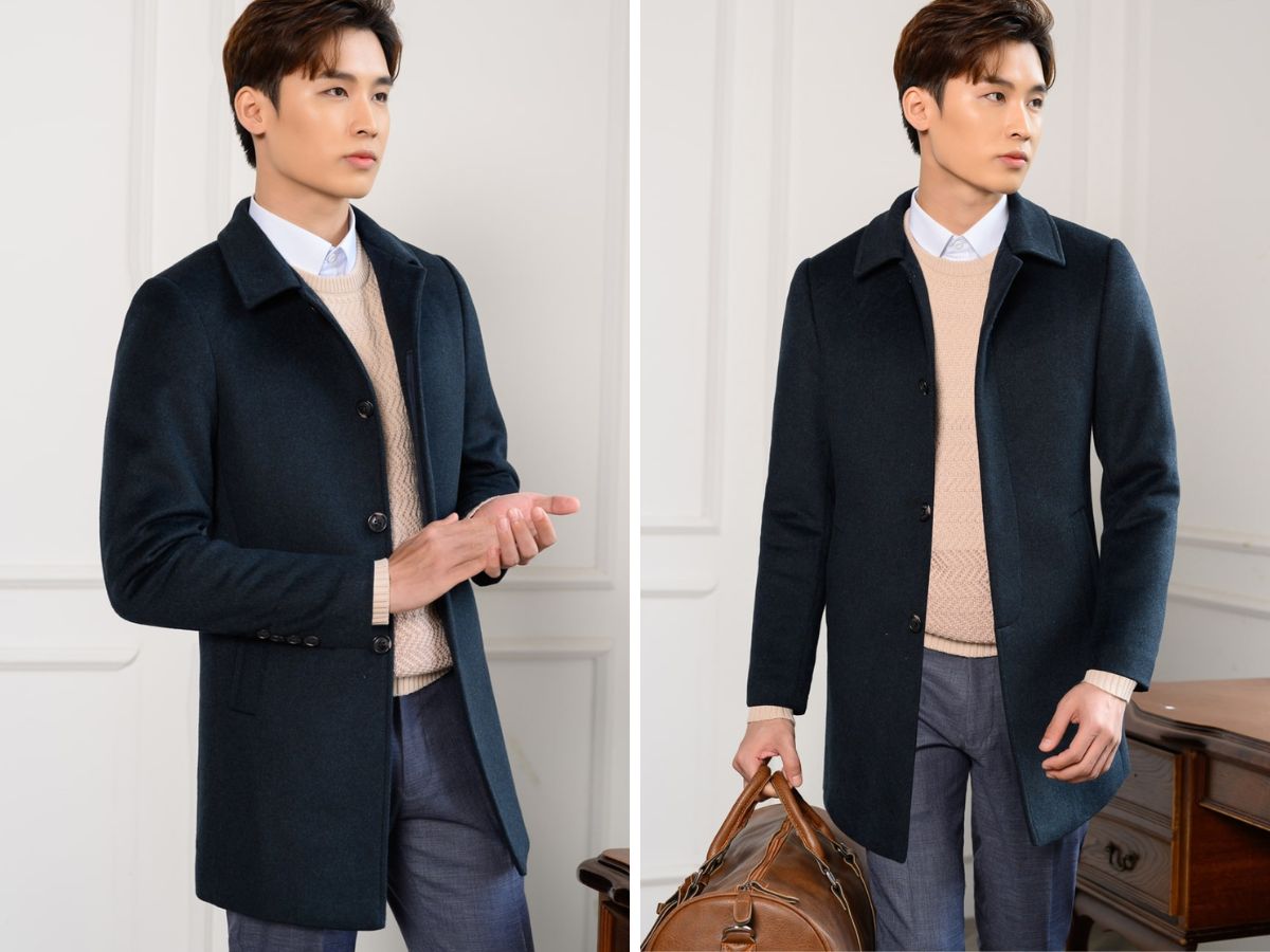 Áo khoác dạ Benry Homme phù hợp cho anh em đi làm, đi chơi