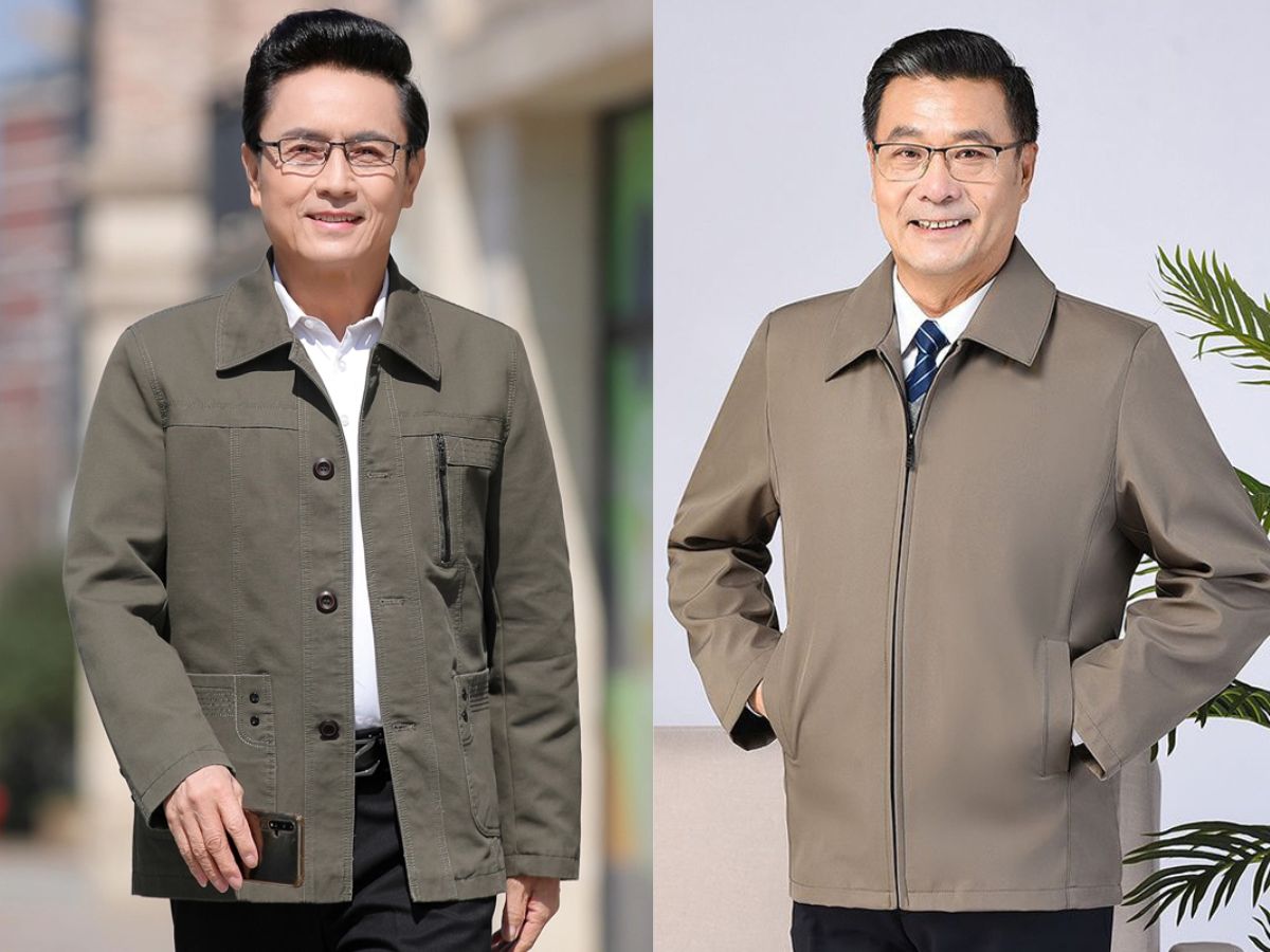 mẫu áo khoác nam trung niên hàng hiệu