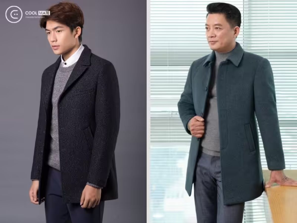 mẫu áo khoác nam trung niên hàng hiệu