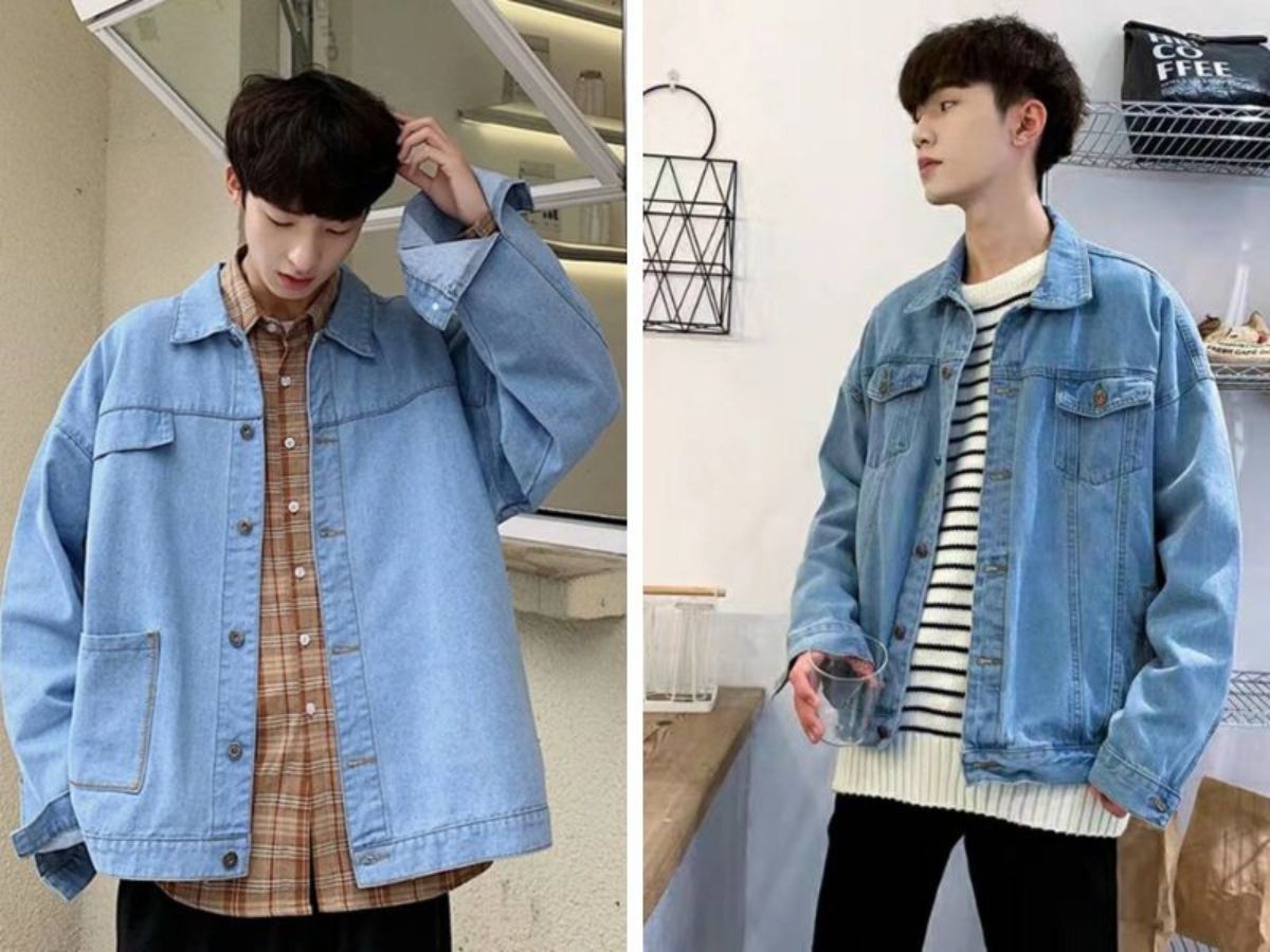Khám phá cách mix áo khoác jean form rộng