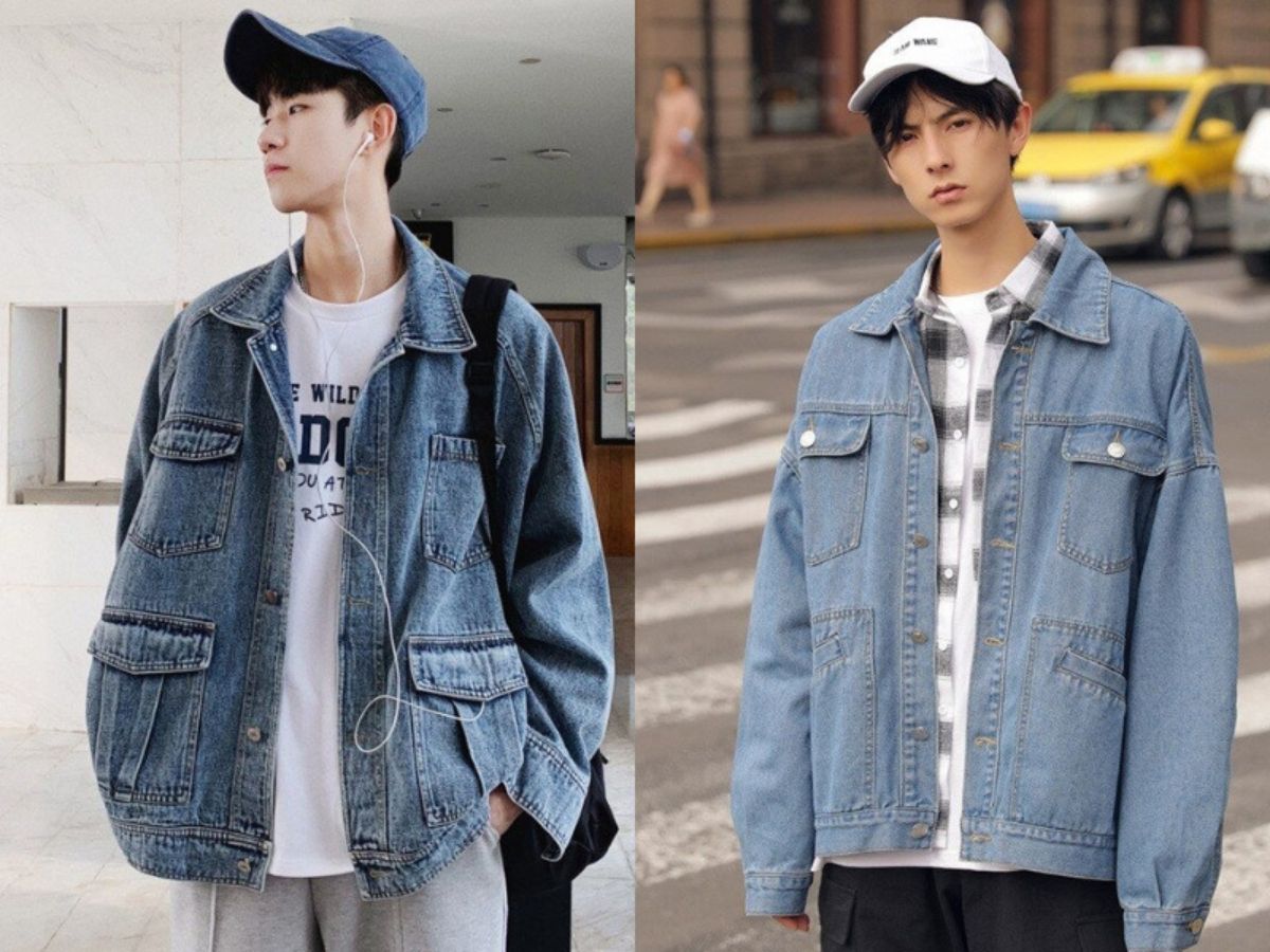Khám phá cách mix áo khoác jean form rộng
