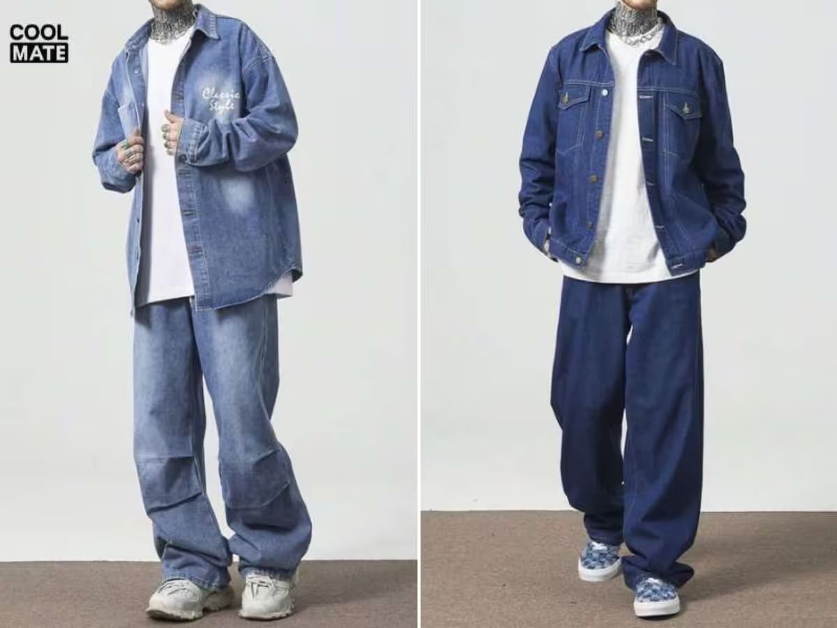 Khám phá cách mix áo khoác jean form rộng