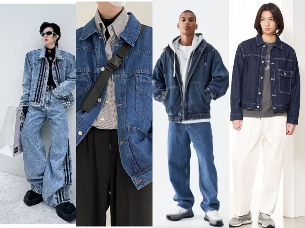 Khám phá cách mix áo khoác jean form rộng