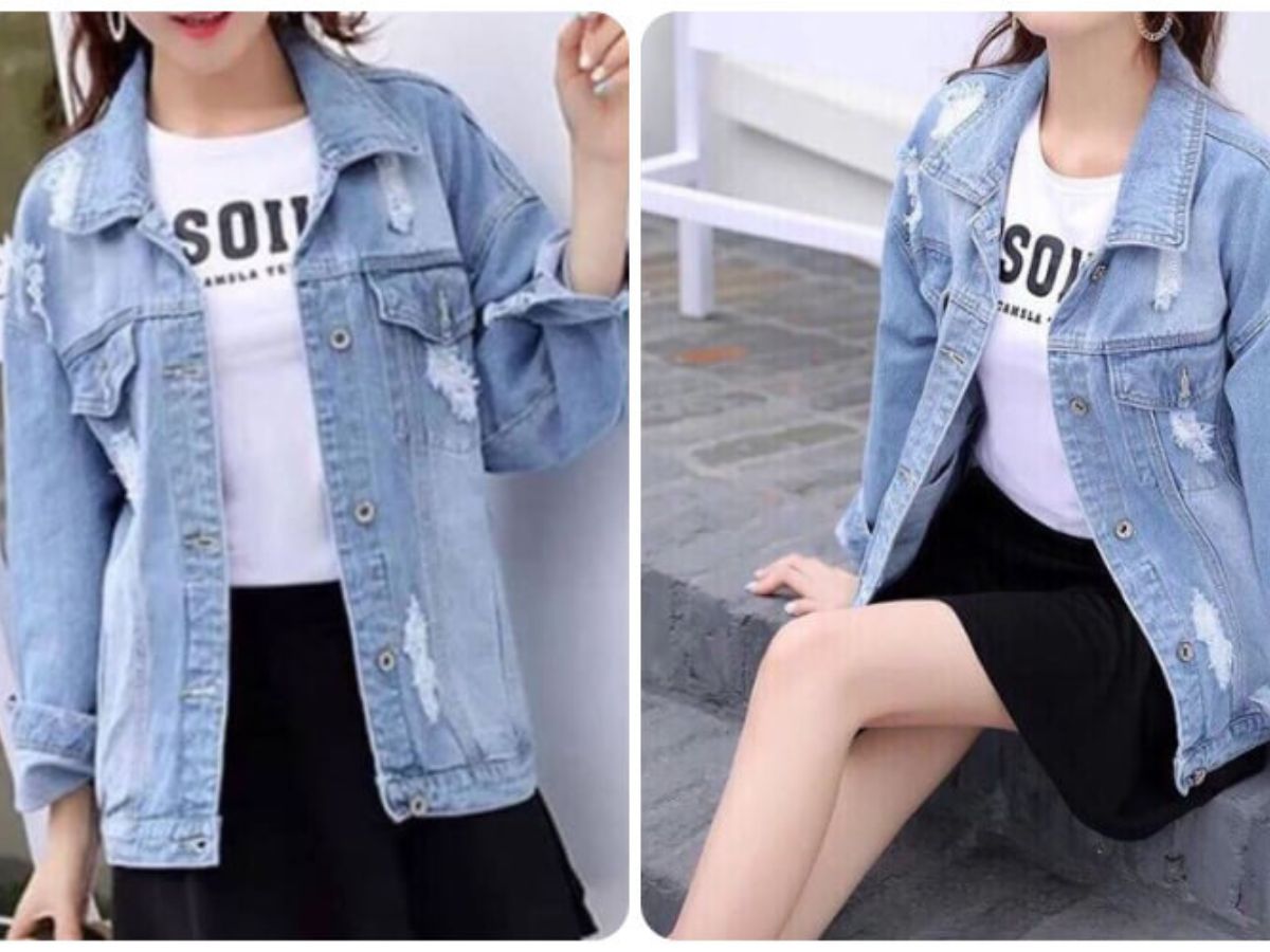 Khám phá cách mix áo khoác jean form rộng