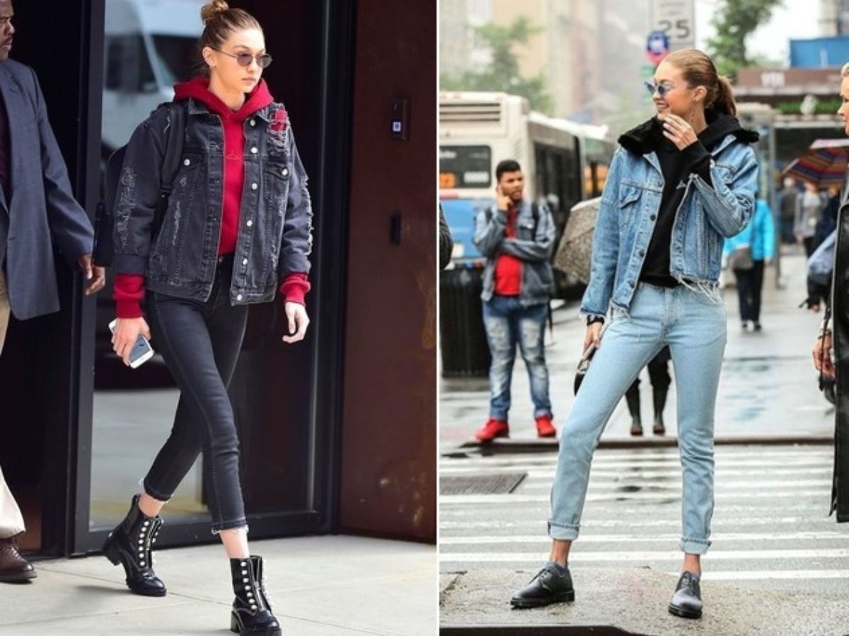 Khám phá cách mix áo khoác jean form rộng