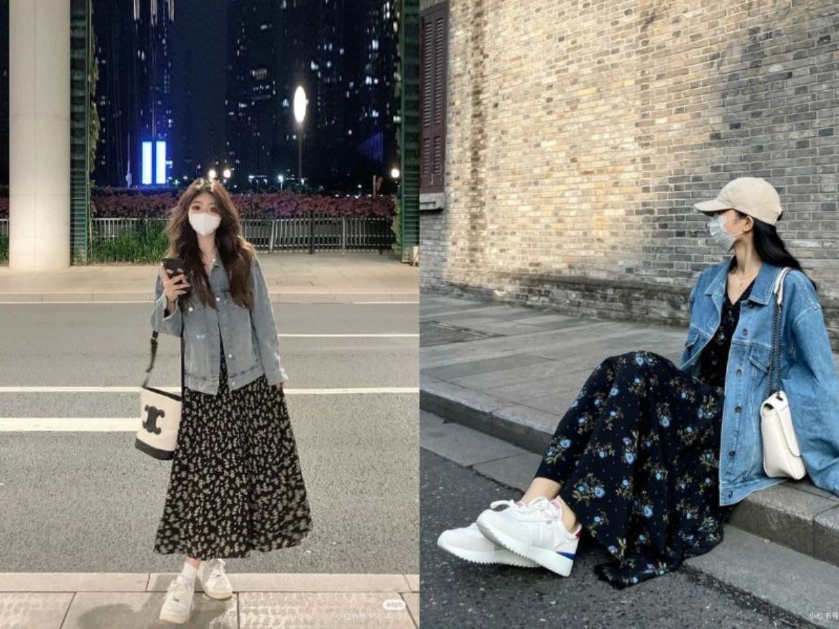 Khám phá cách mix áo khoác jean form rộng