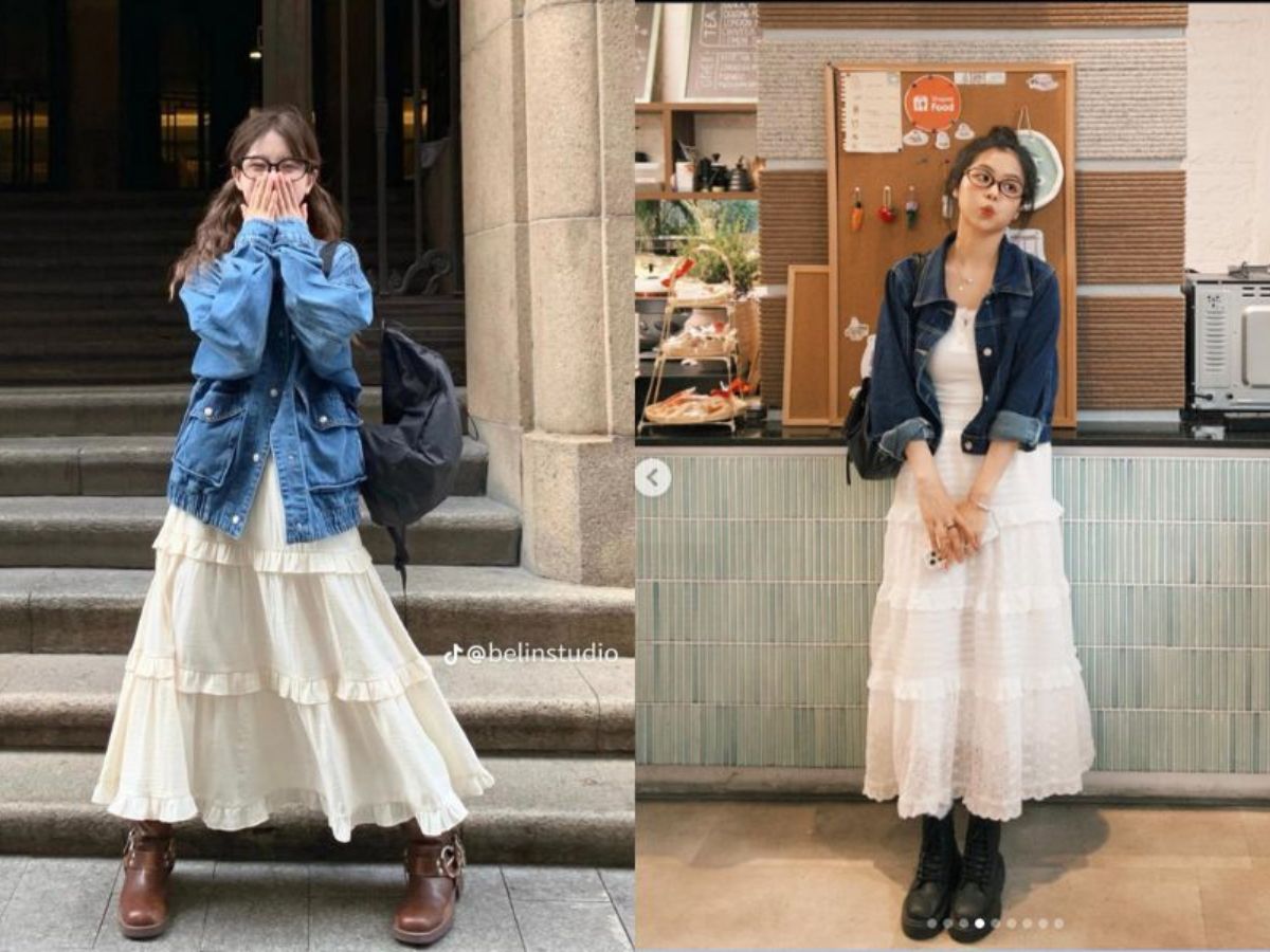 Khám phá cách mix áo khoác jean form rộng