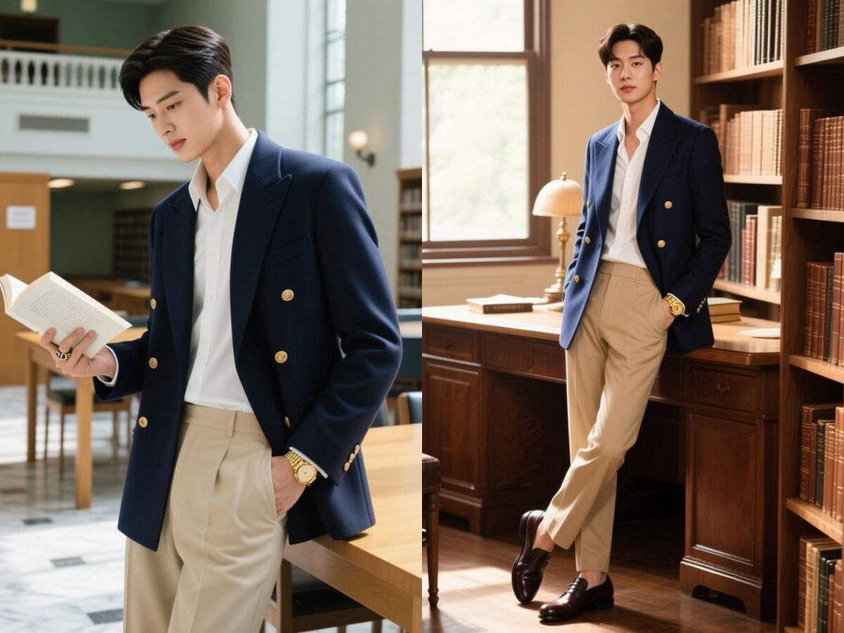 Blazer cổ điển cho nam theo phong cách công sở lịch lãm