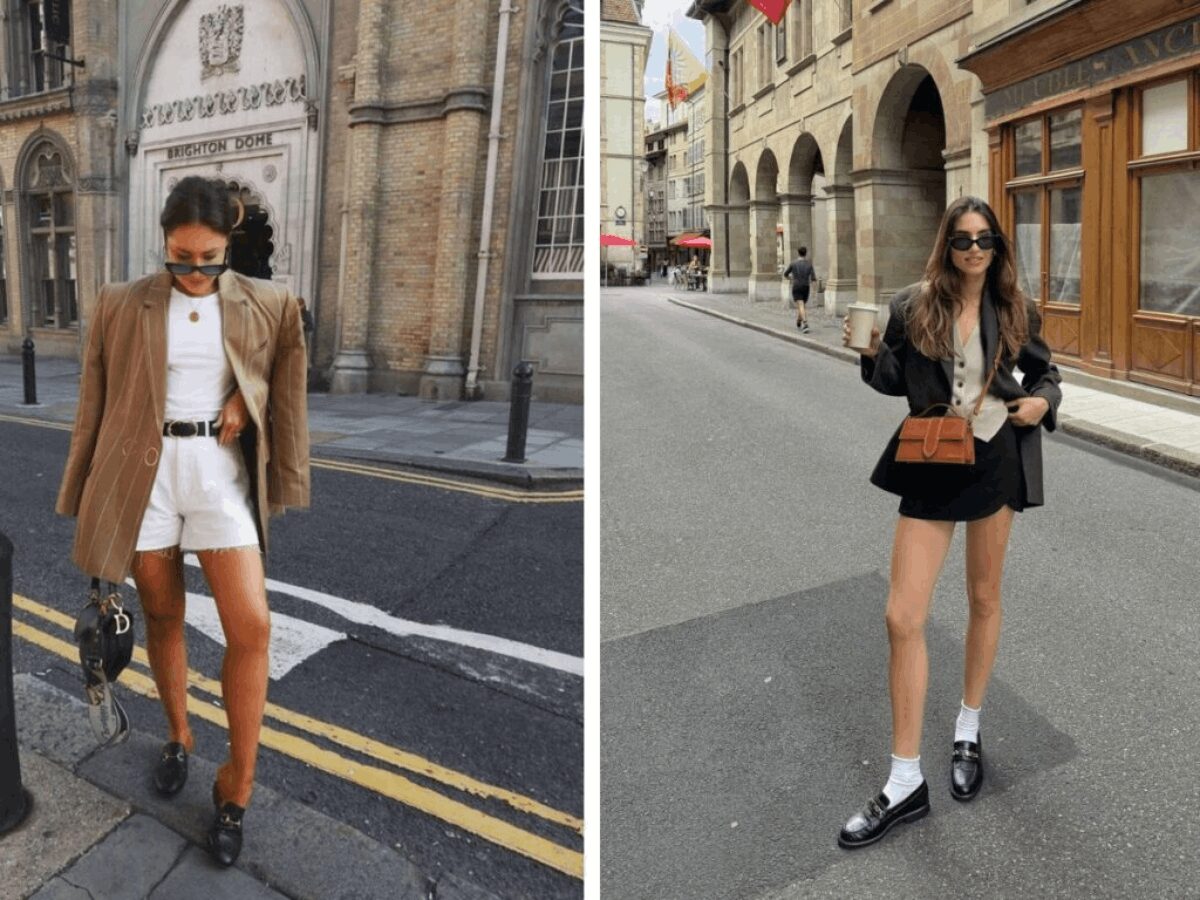 Blazer cổ điển cho nữ theo phong cách fashionista trên phố