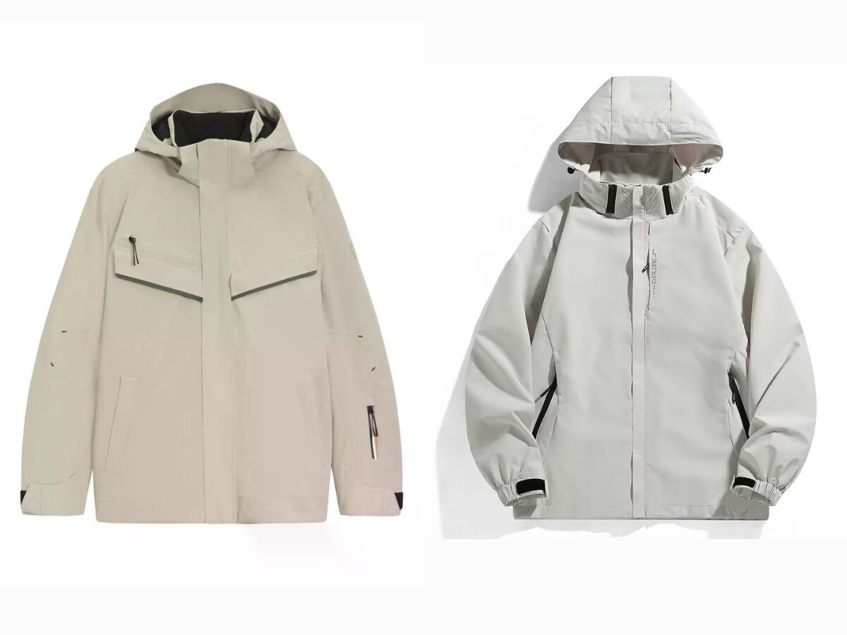 Áo khoác gió, tạo dáng thể thao