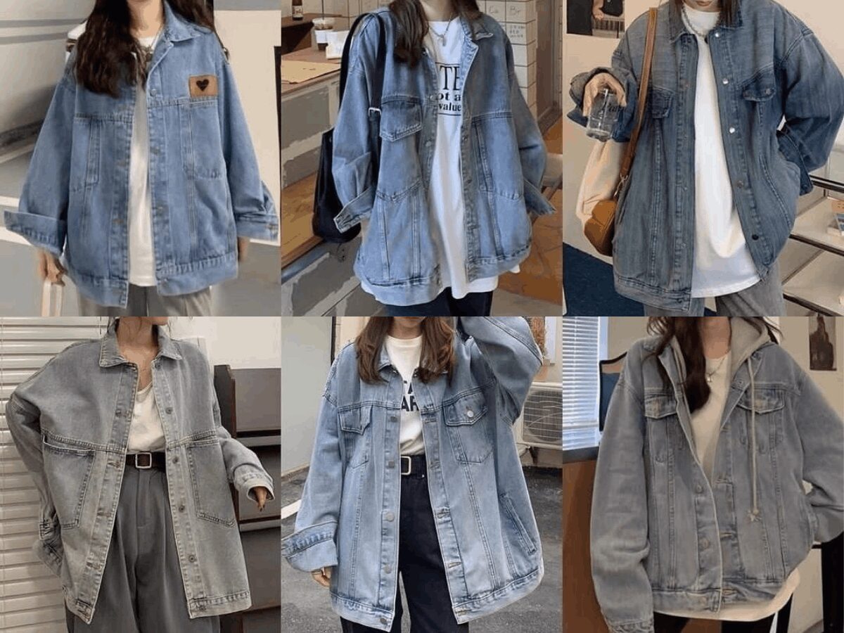 Phối đồ cho nữ cùng áo khoác jean local brand