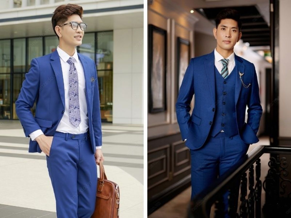Quý ông lịch lãm trong chiếc blazer double-breasted xanh navy, toát lên vẻ sang trọng