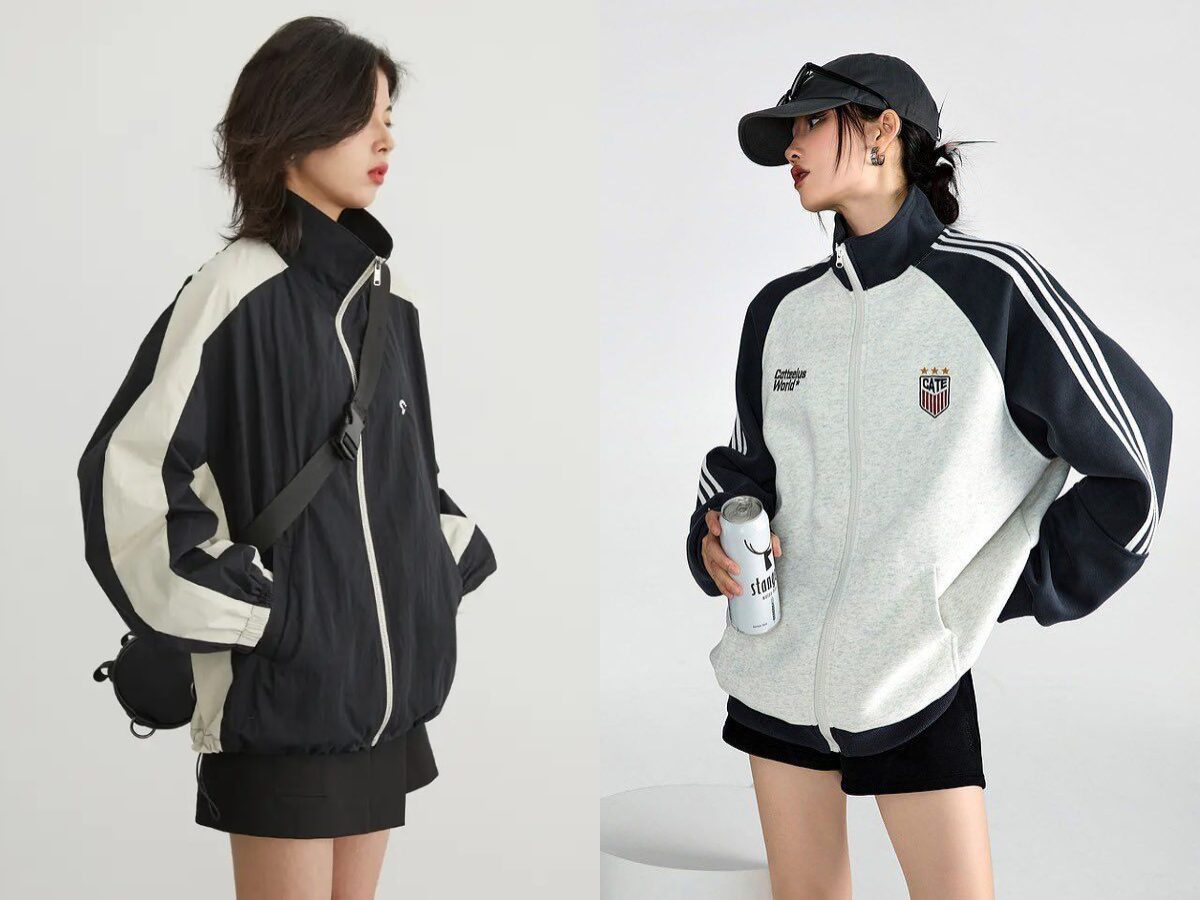 Phối đồ năng động với áo khoác kéo khóa cho nữ