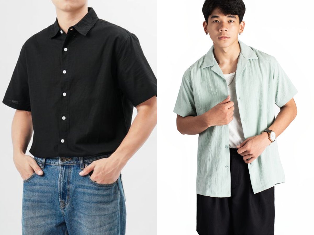 Áo Khoác Sơ Mi Vải Đũi/Vải Xước Tay Ngắn Độc Đáo, Phong Trần Không Lỗi Thời