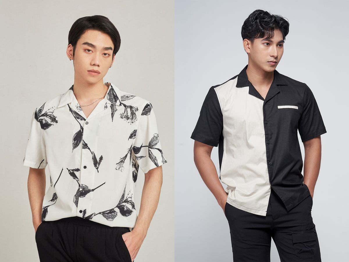 Áo Khoác Sơ Mi Họa Tiết Cuban Tay Ngắn Chất Riêng Cực Art