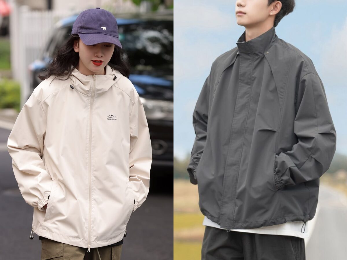 Áo khoác gió 2 lớp trong một bối cảnh phù hợp