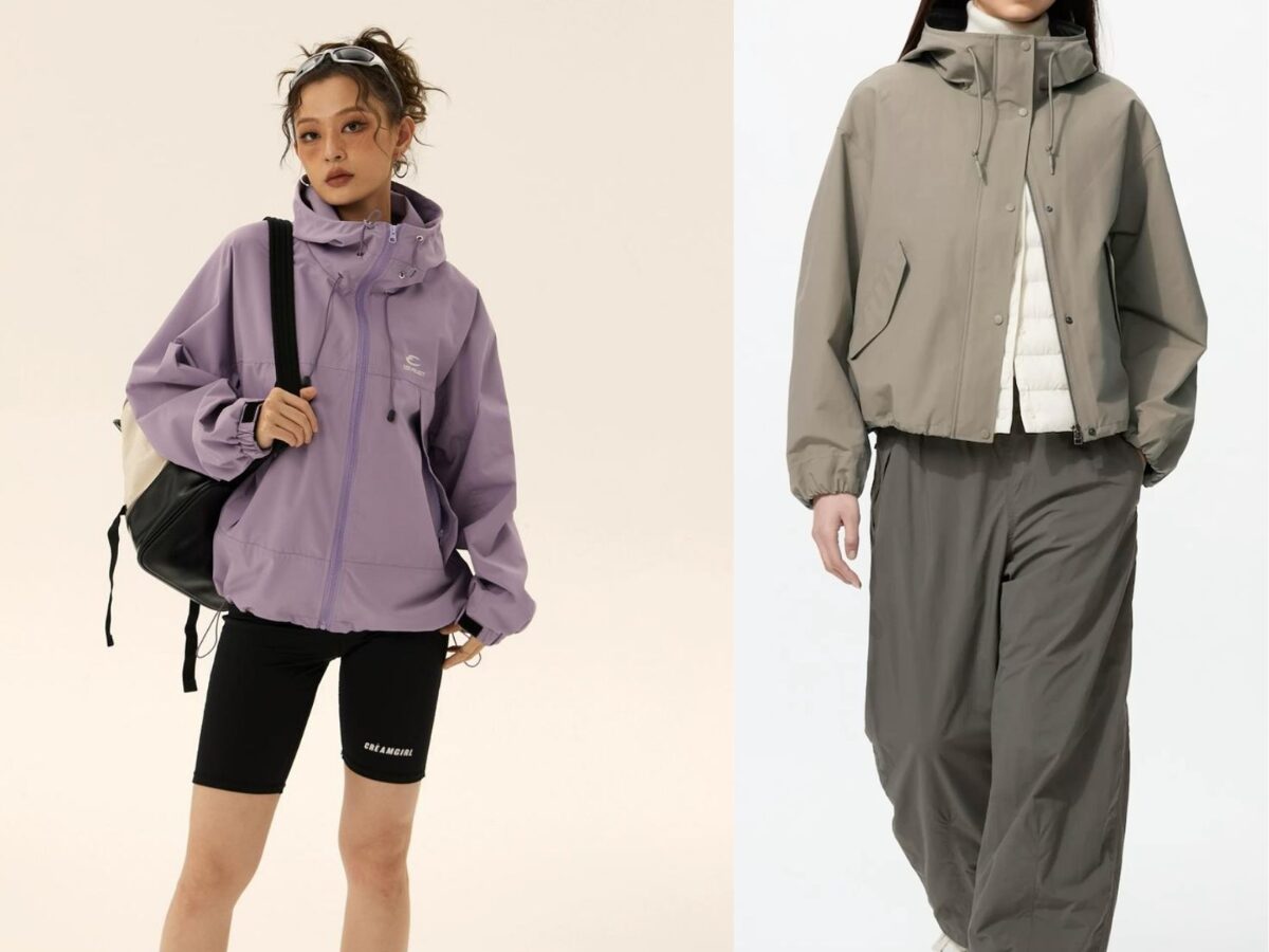 Phối đồ với áo khoác gió cho nữ