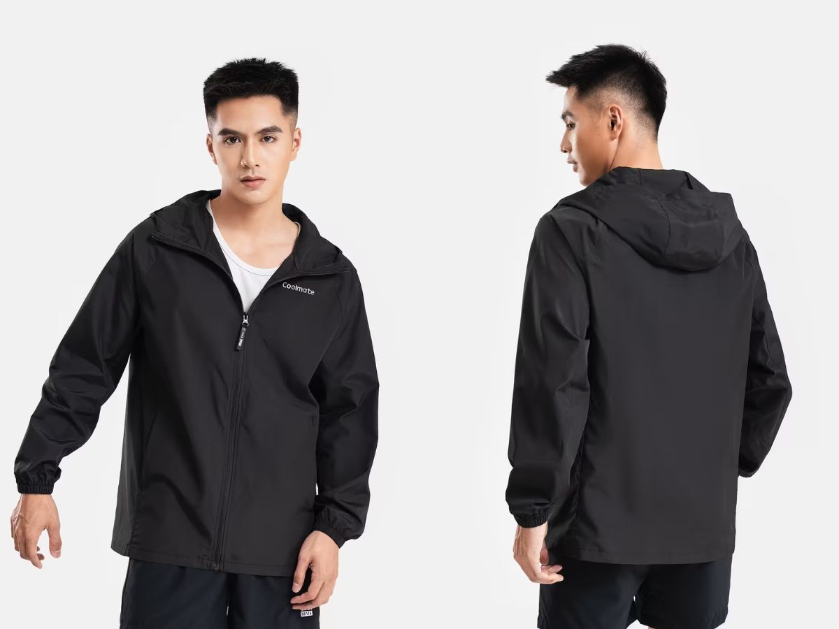 Sản phẩm áo khoác gió nam có mũ Coolmate