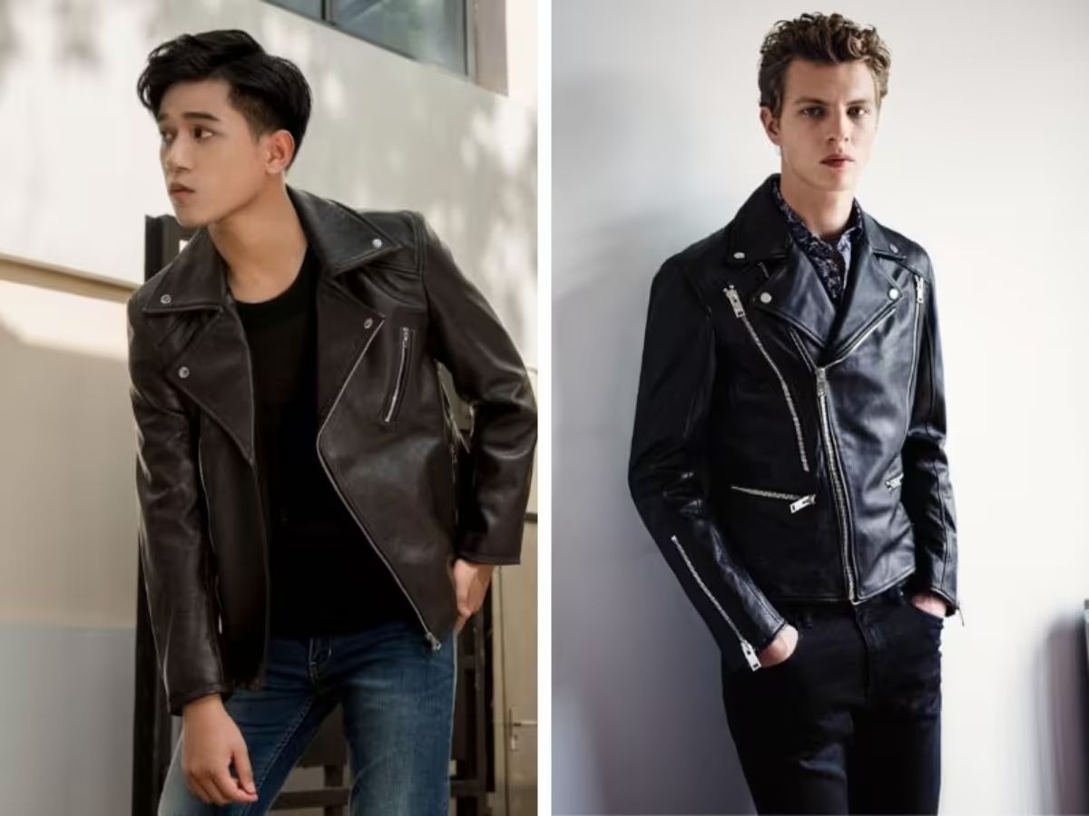 Khám phá top áo khoác da nam biker sành điệu