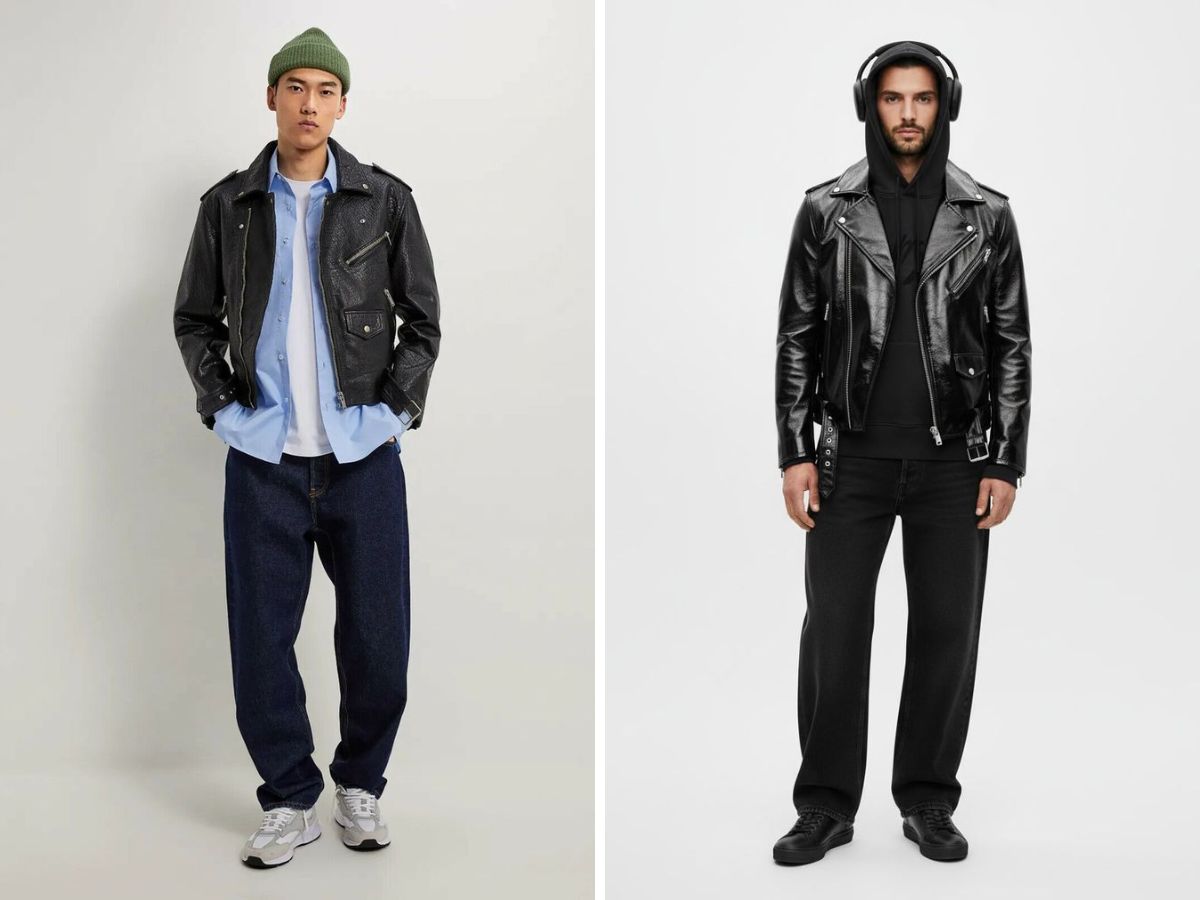 Một trong các mẫu áo khoác da nam được yêu thích