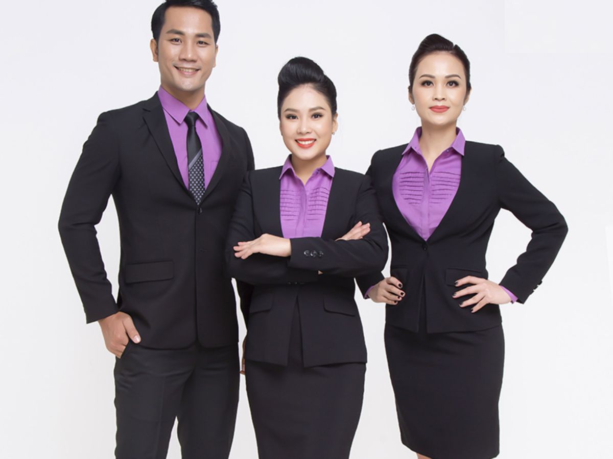 Đồng phục công ty màu tím