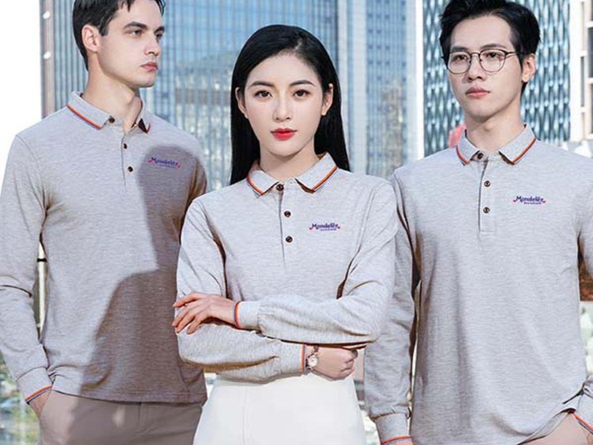 Áo Polo dài tay - áo đồng phục mùa đông công ty