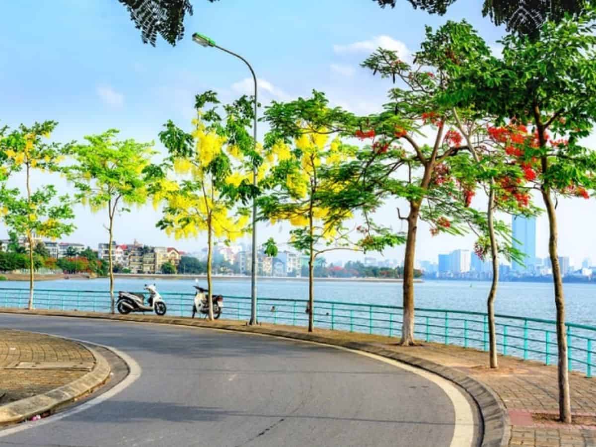 Hồ Tây là không gian thoáng đãng, yên bình