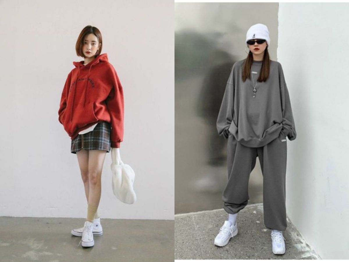 Thoải mái và trẻ trung với hoodie/Sweater & chân váy/quần jogger