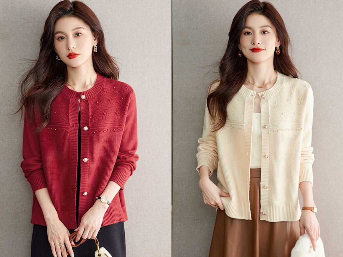 Áo khoác cardigan mang đến vẻ đẹp nhẹ nhàng, nữ tính