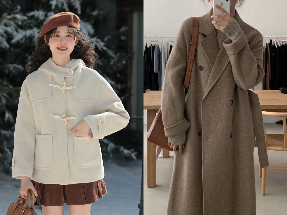 Áo khoác dạ/len là lựa chọn hàng đầu cho mùa đông của phái đẹp