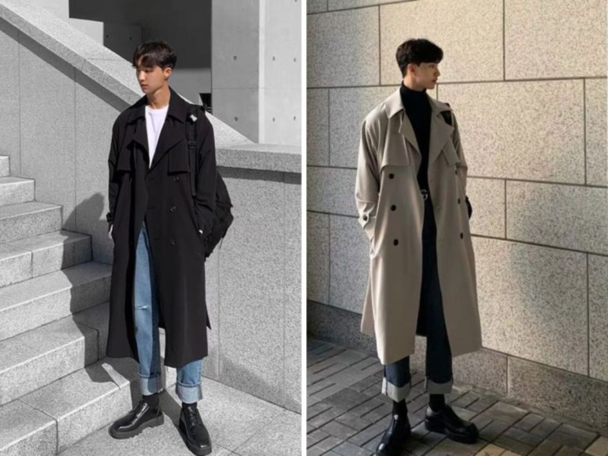 Áo măng tô (trench coat) tạo nên vẻ ngoài sang trọng, phong trần