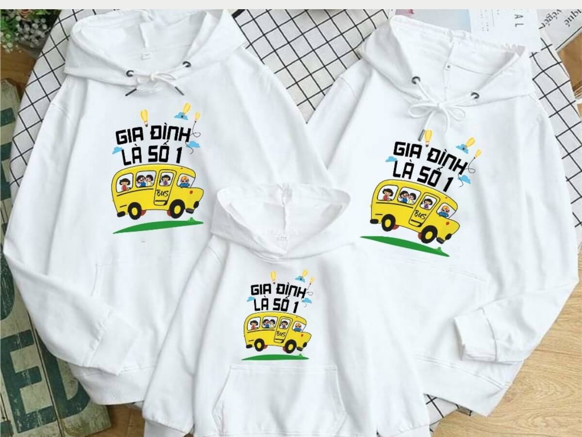 Áo hoodie gia đình có mũ