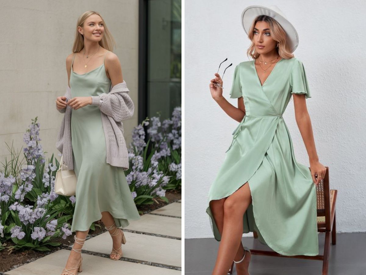 Điệu đà với đầm xanh mint