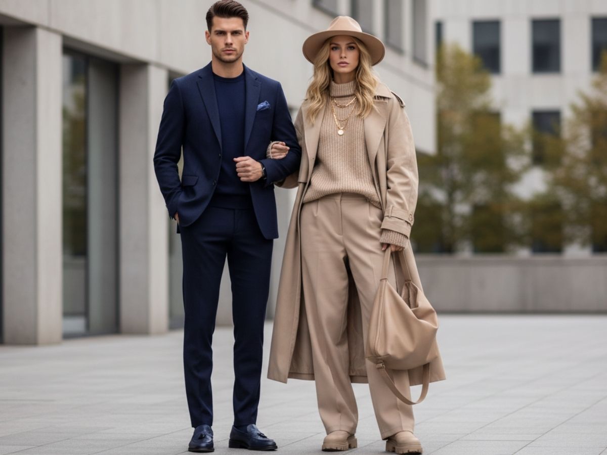 So sánh hình ảnh một người mặc áo sơ mi sọc dọc mảnh và một người mặc áo sọc ngang to bản