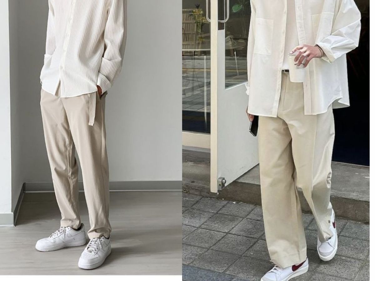 Áo Sơ Mi Form Rộng Và Quần Âu Ống Suông Năng Động 