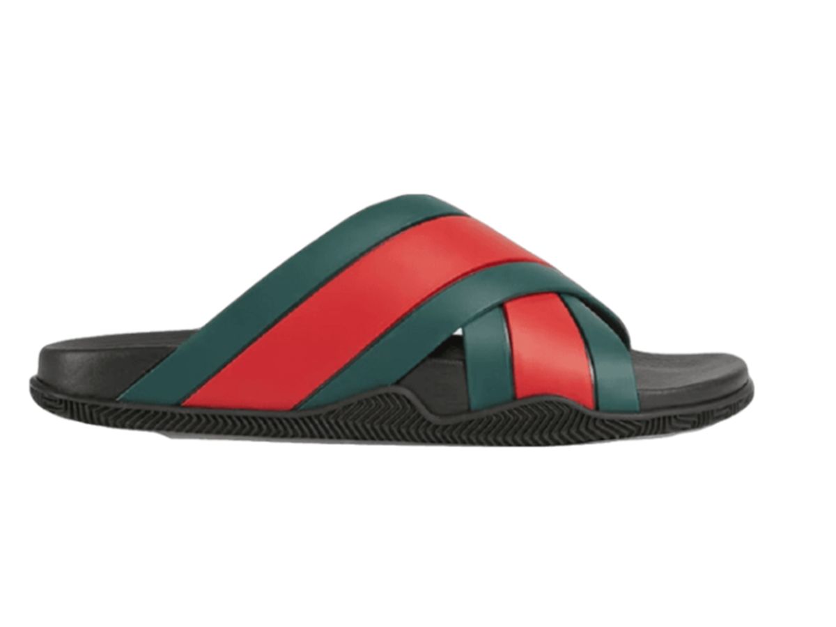 Dép Gucci Web Stripe Slide
