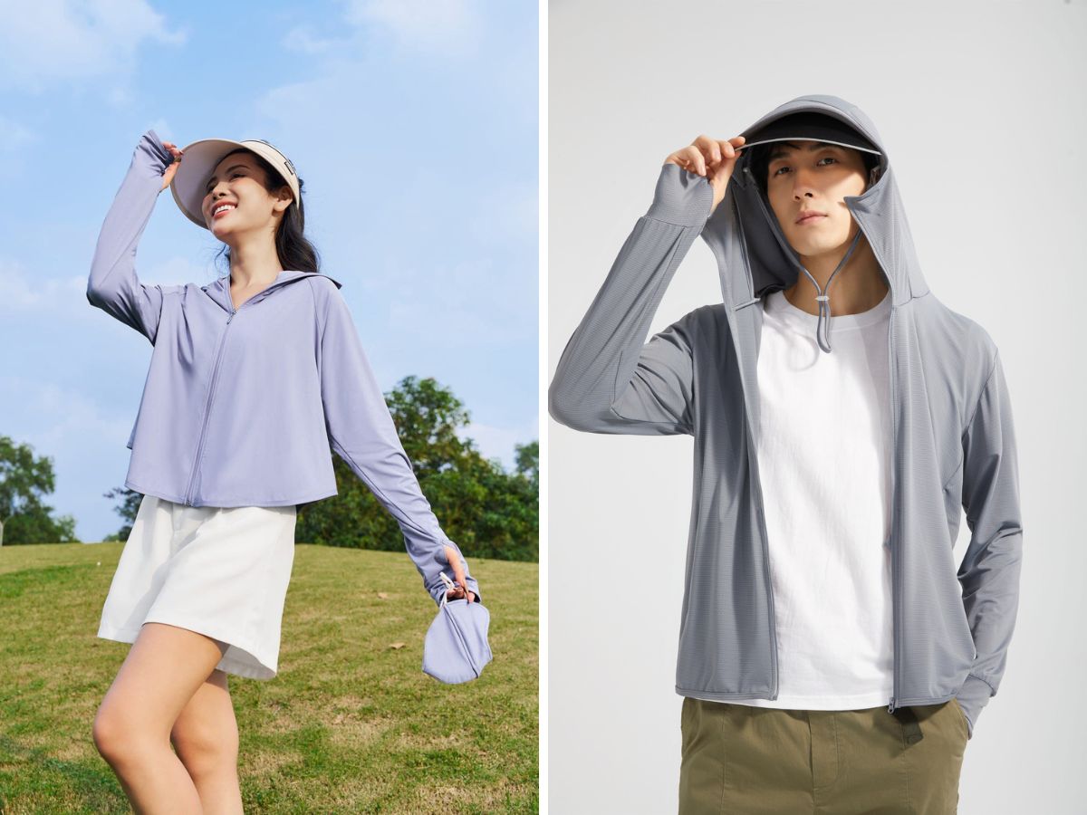 Chiếc áo chống nắng tốt phải che phủ tối đa các vùng da nhạy cảm