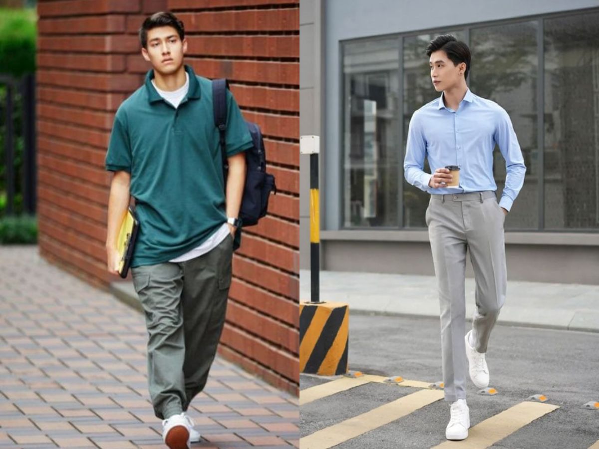 Phối đồ với giày sneaker từ năng động đến thanh lịch